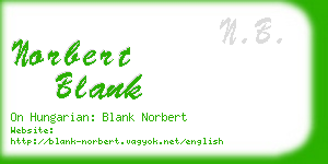 norbert blank business card